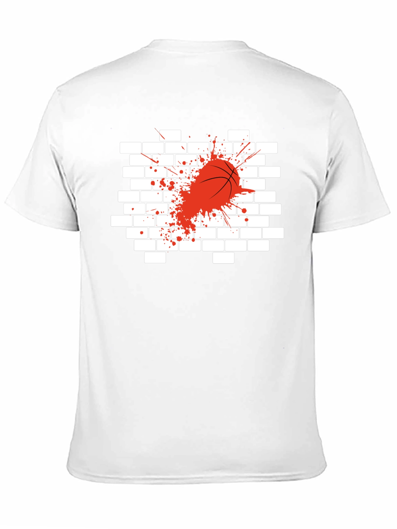 Basketball Through Wall Graphic Tee