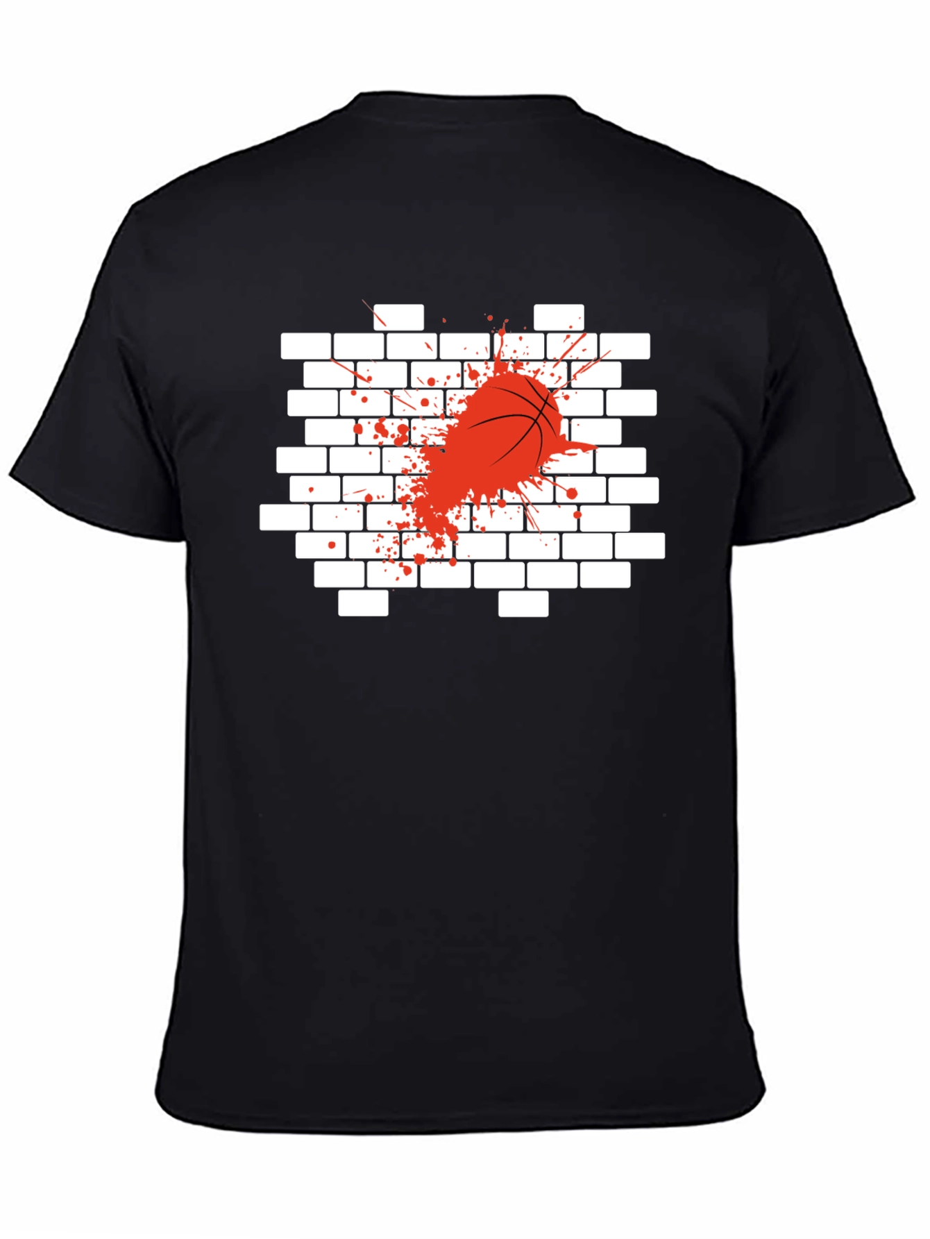 Basketball Through Wall Graphic Tee