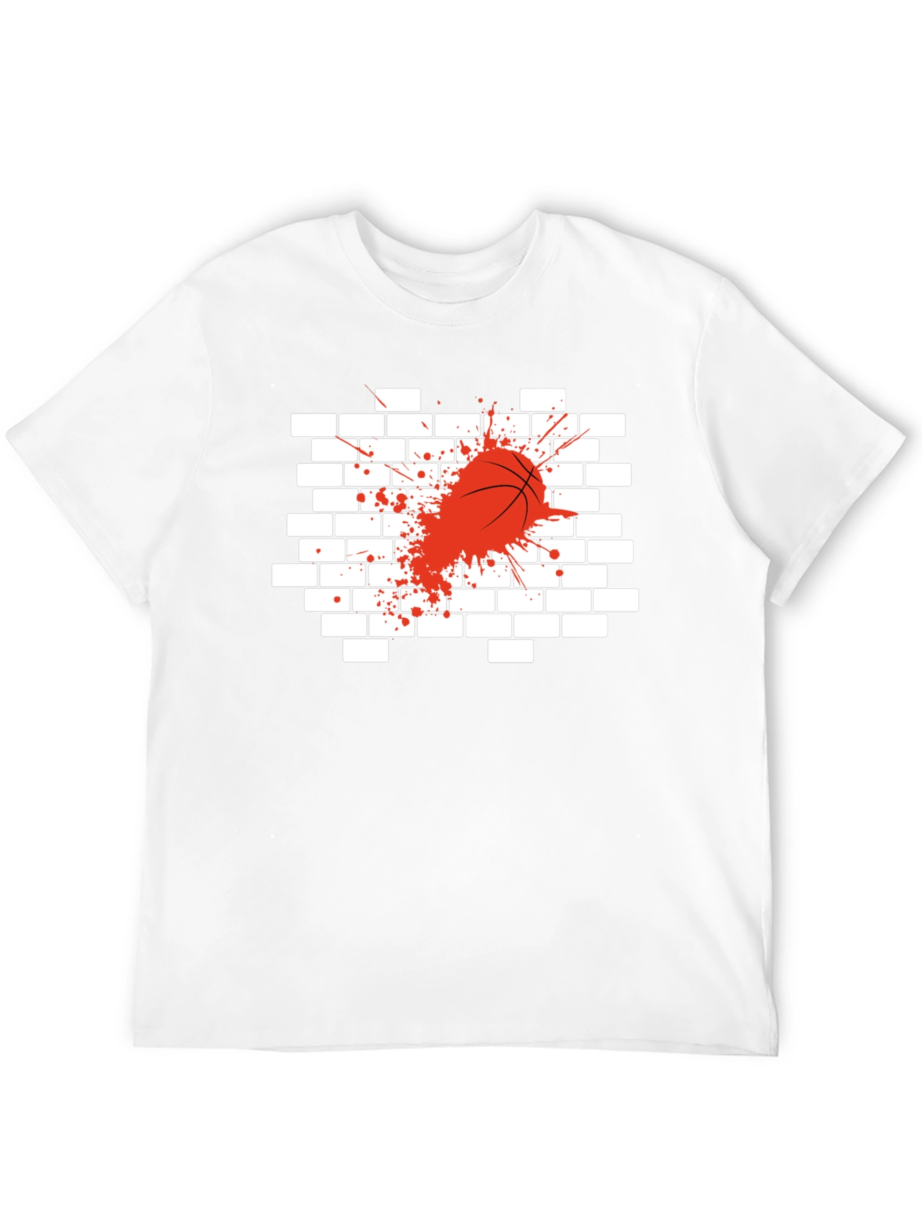 Basketball Through Wall Graphic Tee