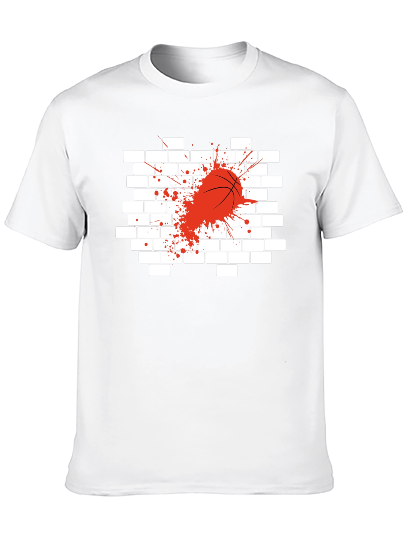 Basketball Through Wall Graphic Tee