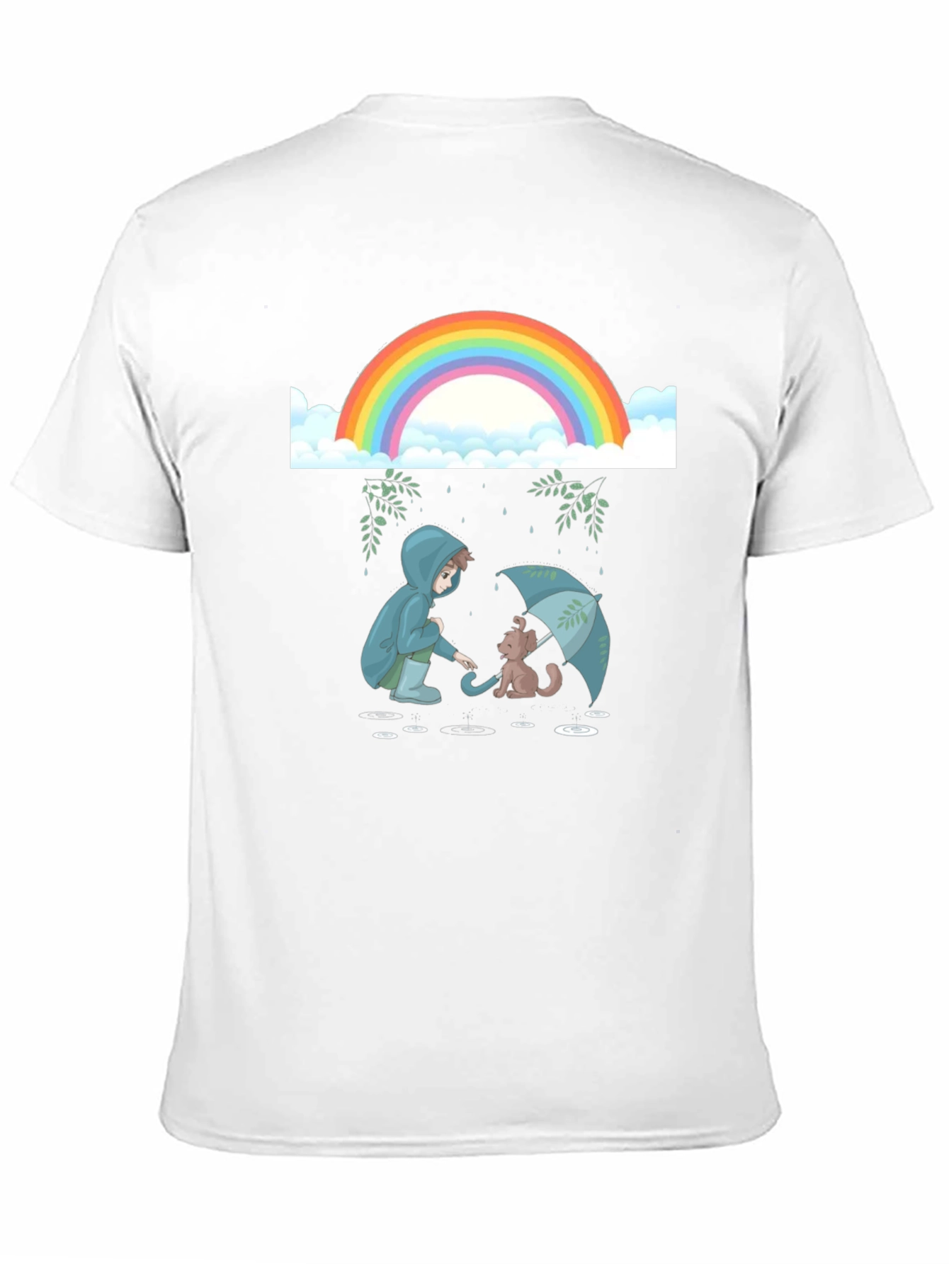 Rainbow Rain Cat Lover T-Shirt