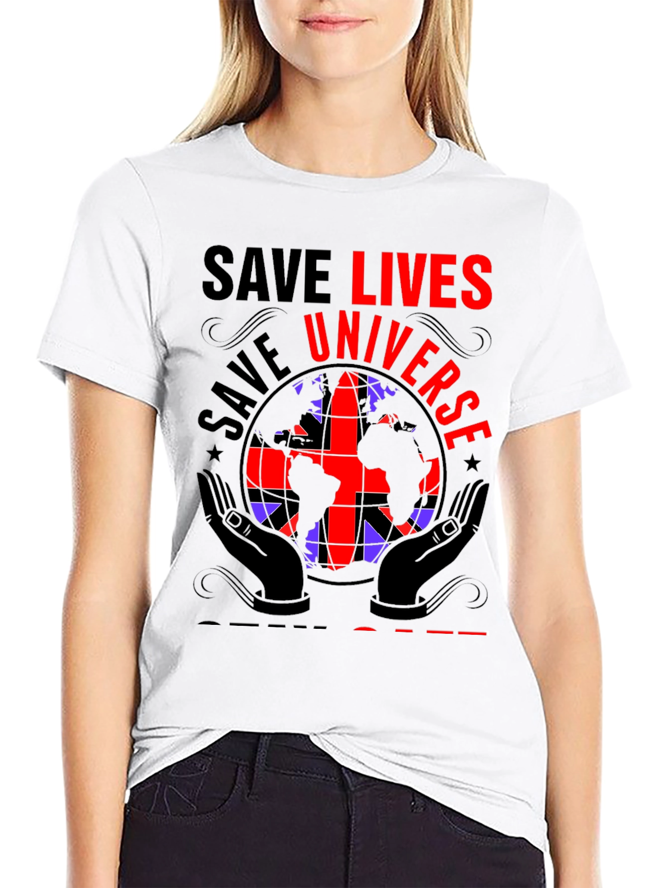 Save Lives Universe Graphic T-Shirt