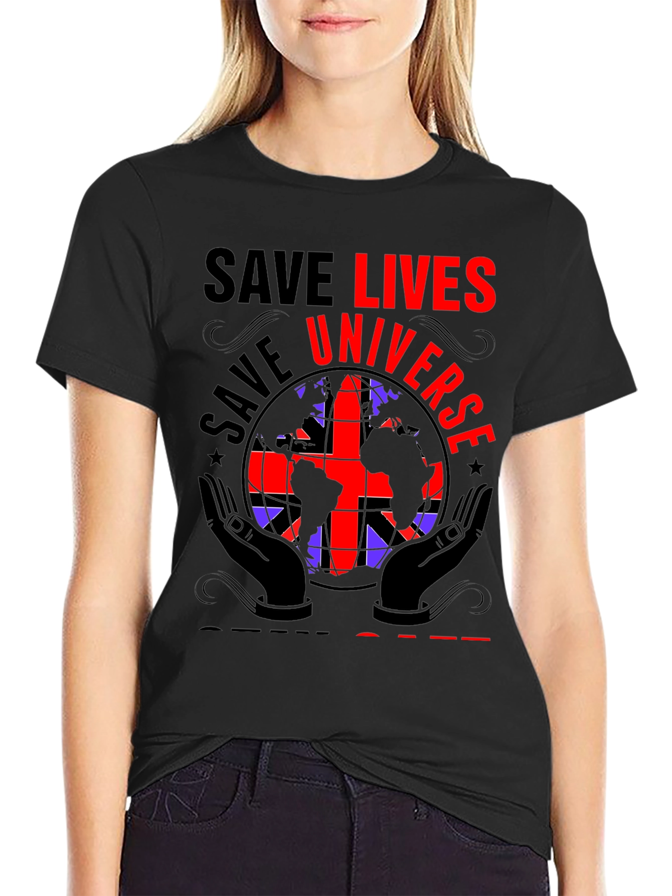 Save Lives Universe Graphic T-Shirt