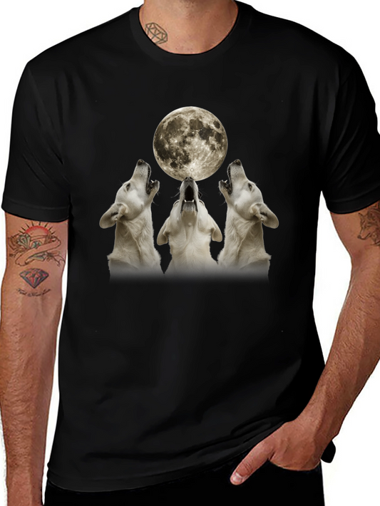 Wolf Moon Graphic T-Shirt - Black