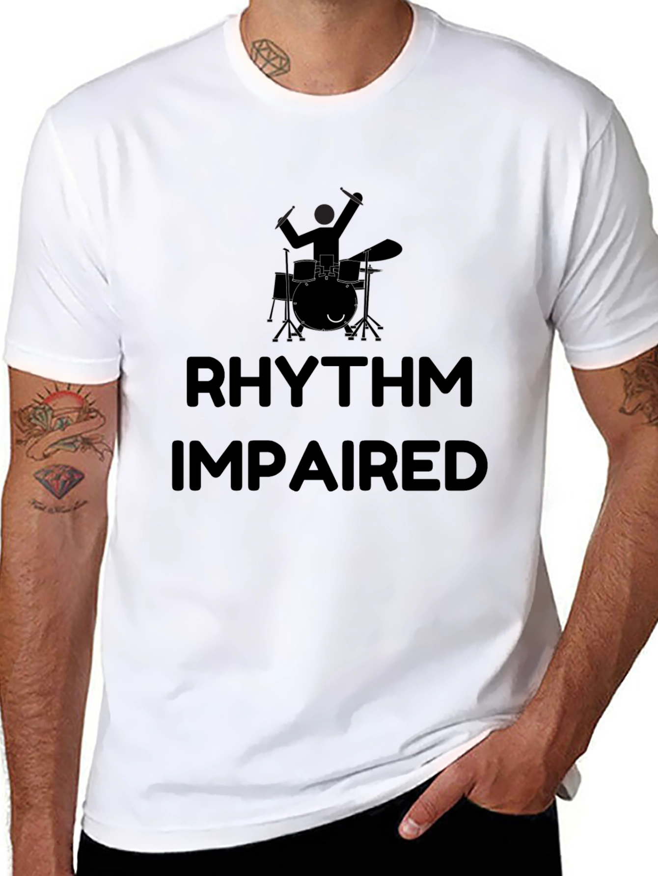 Rhythm Impaired Graphic Tee - Black Cotton T-Shirt