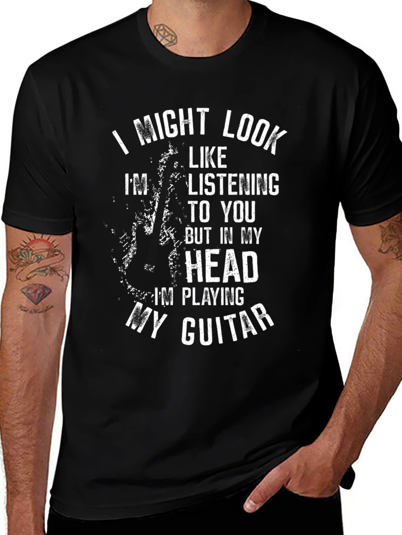 Guitar Head T-Shirt - Musician Gift