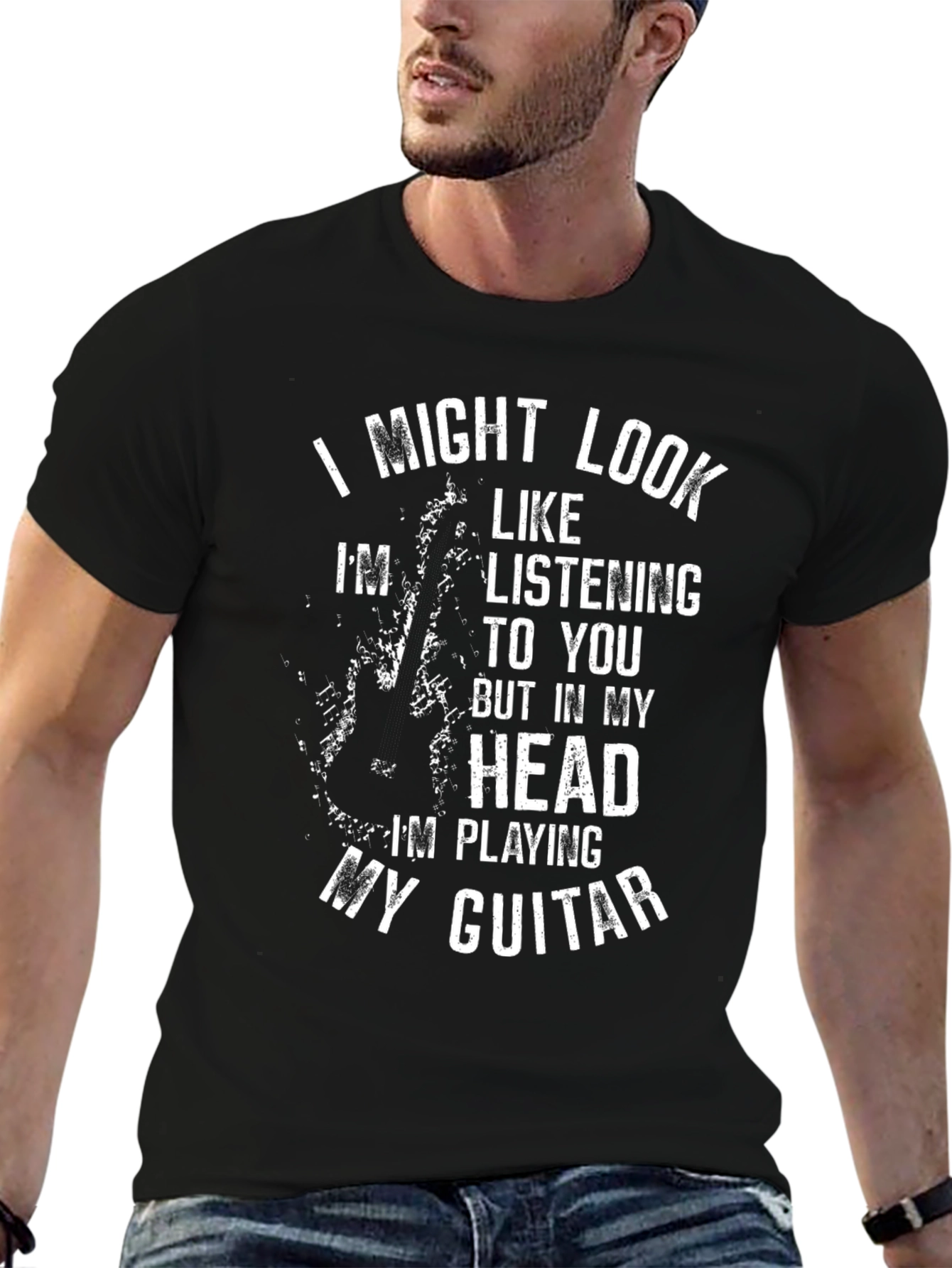 Guitar Head T-Shirt - Musician Gift