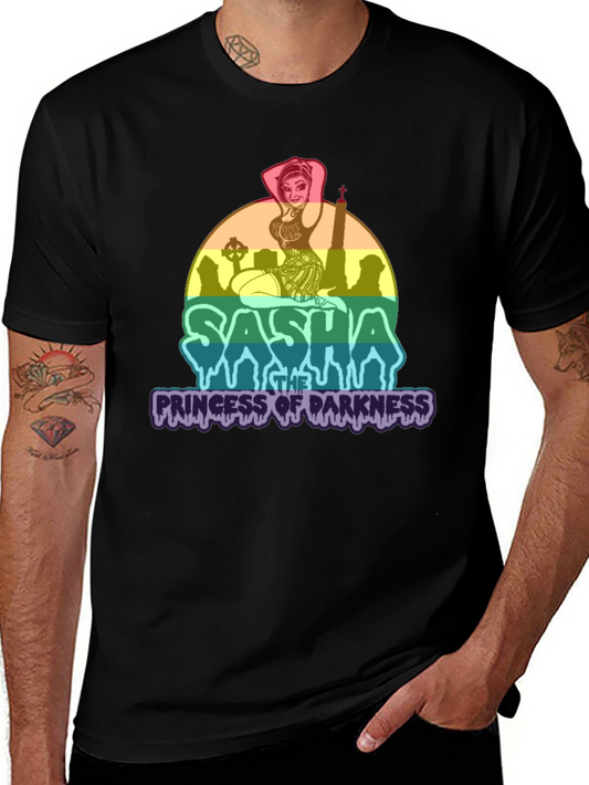 Sasha Princess of Darkness Graphic Tee - Black Cotton Blend