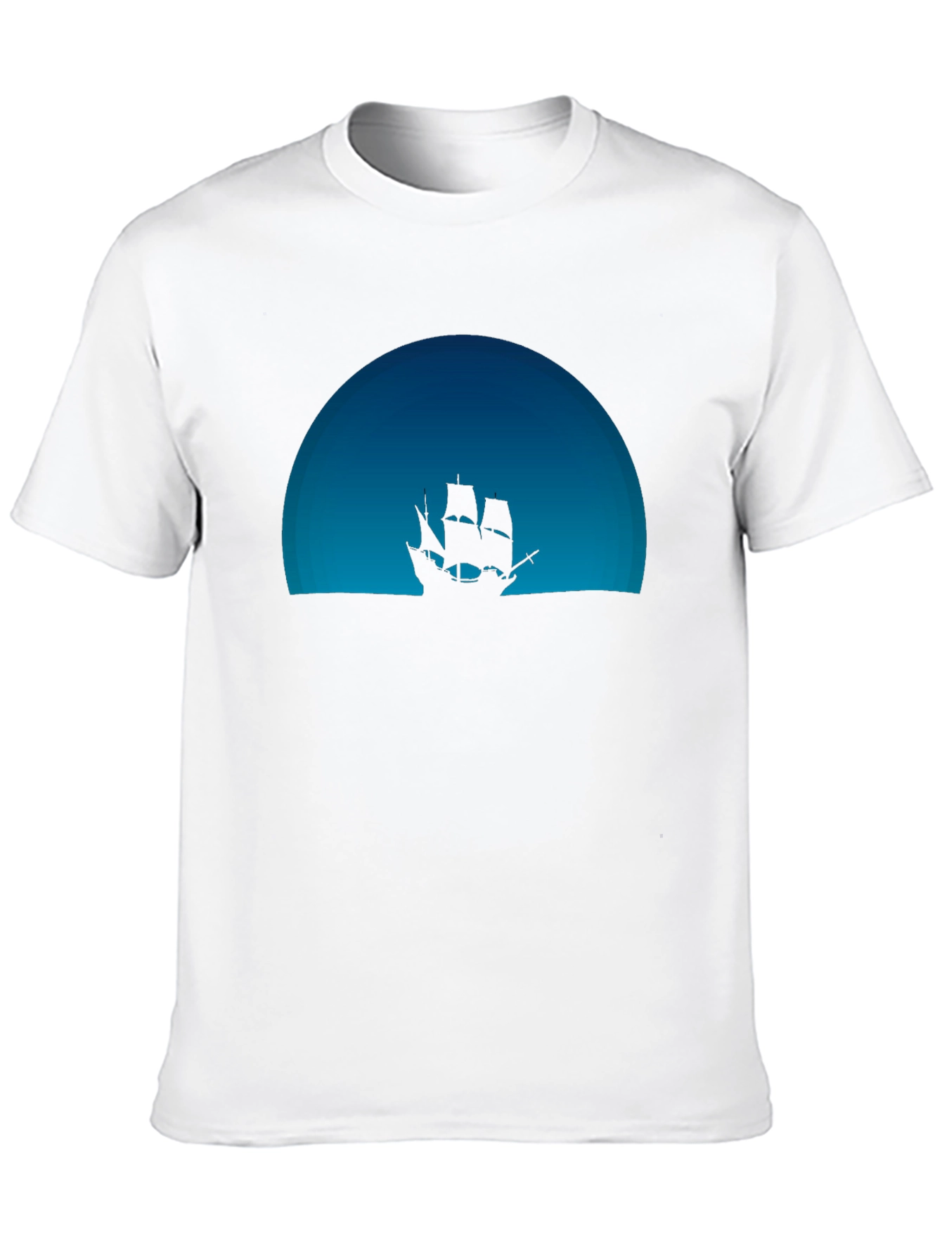 Nautical Sunset Graphic Tee - Mens Black T-Shirt