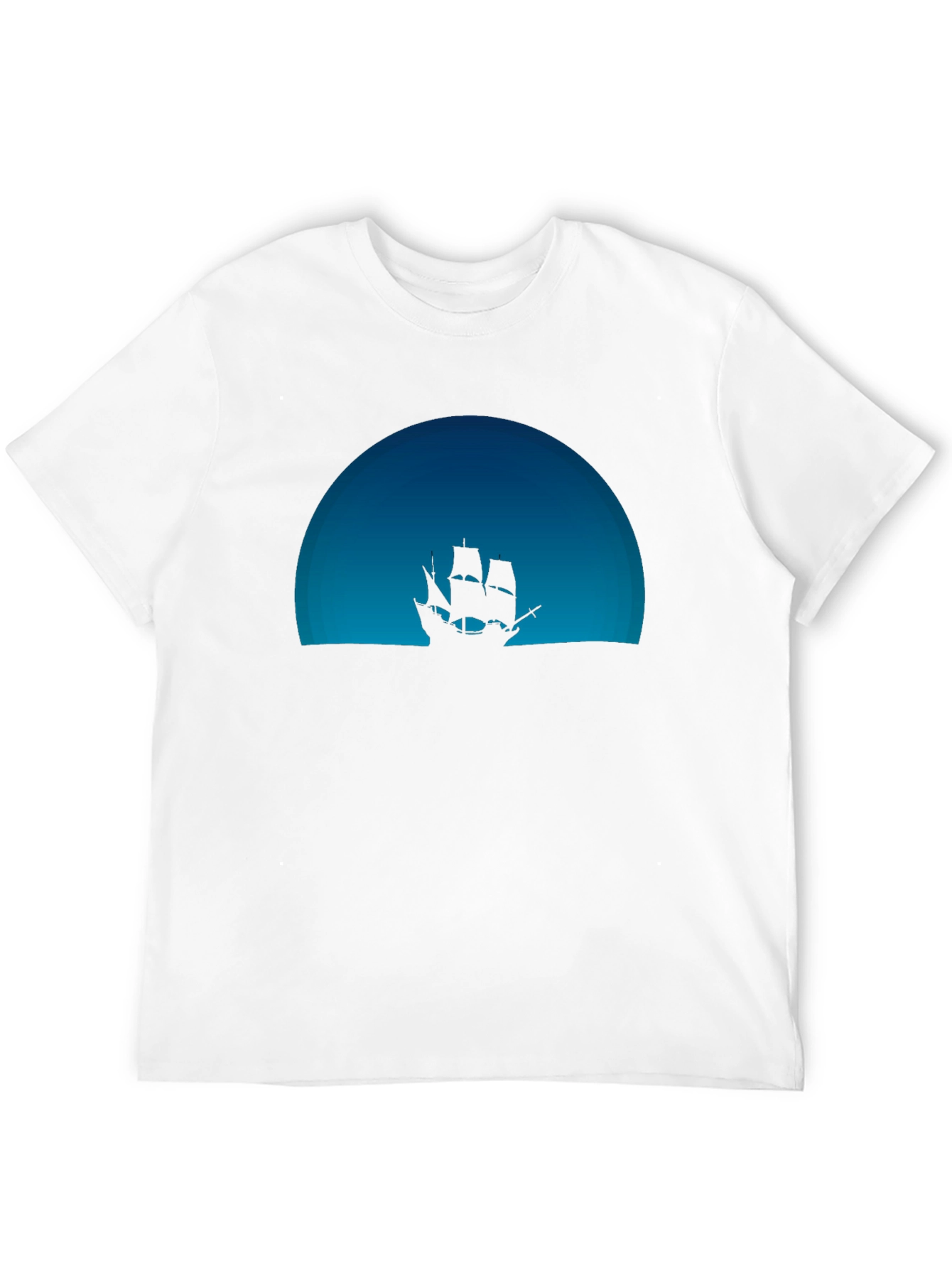 Nautical Sunset Graphic Tee - Mens Black T-Shirt