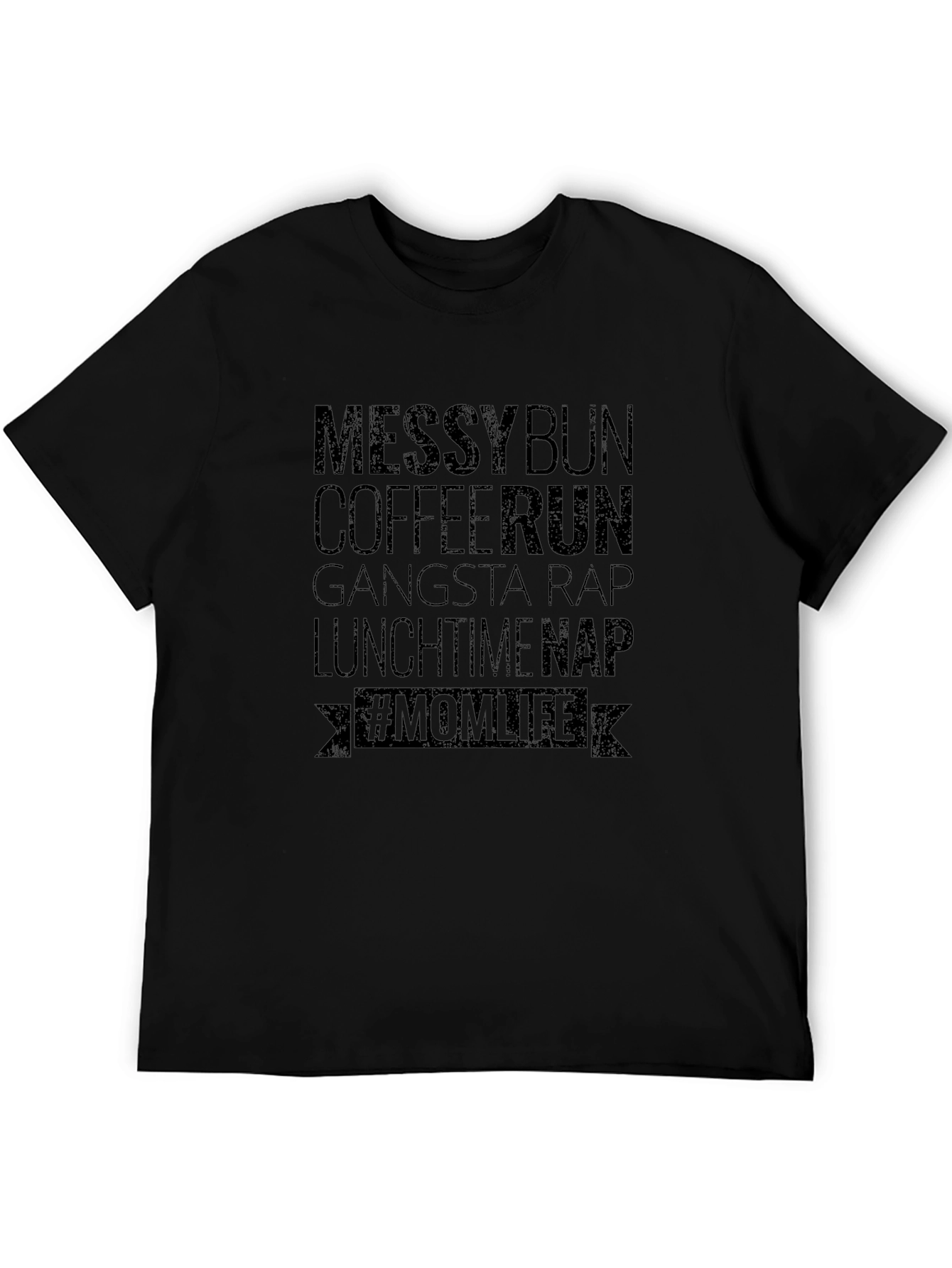 Messy Bun Coffee Run Mom Life T-Shirt