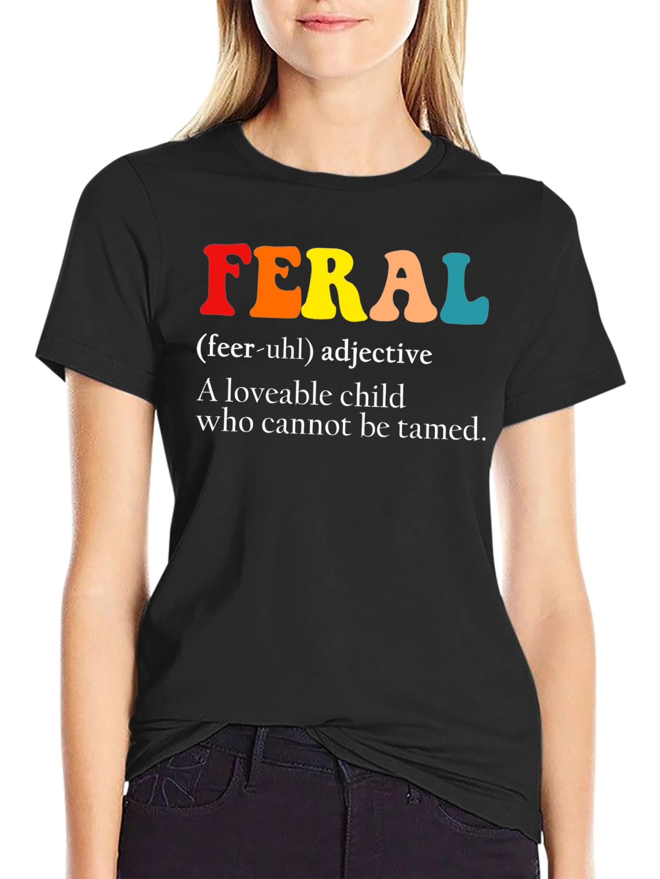 Feral Definition Graphic T-Shirt - Untamed Spirit