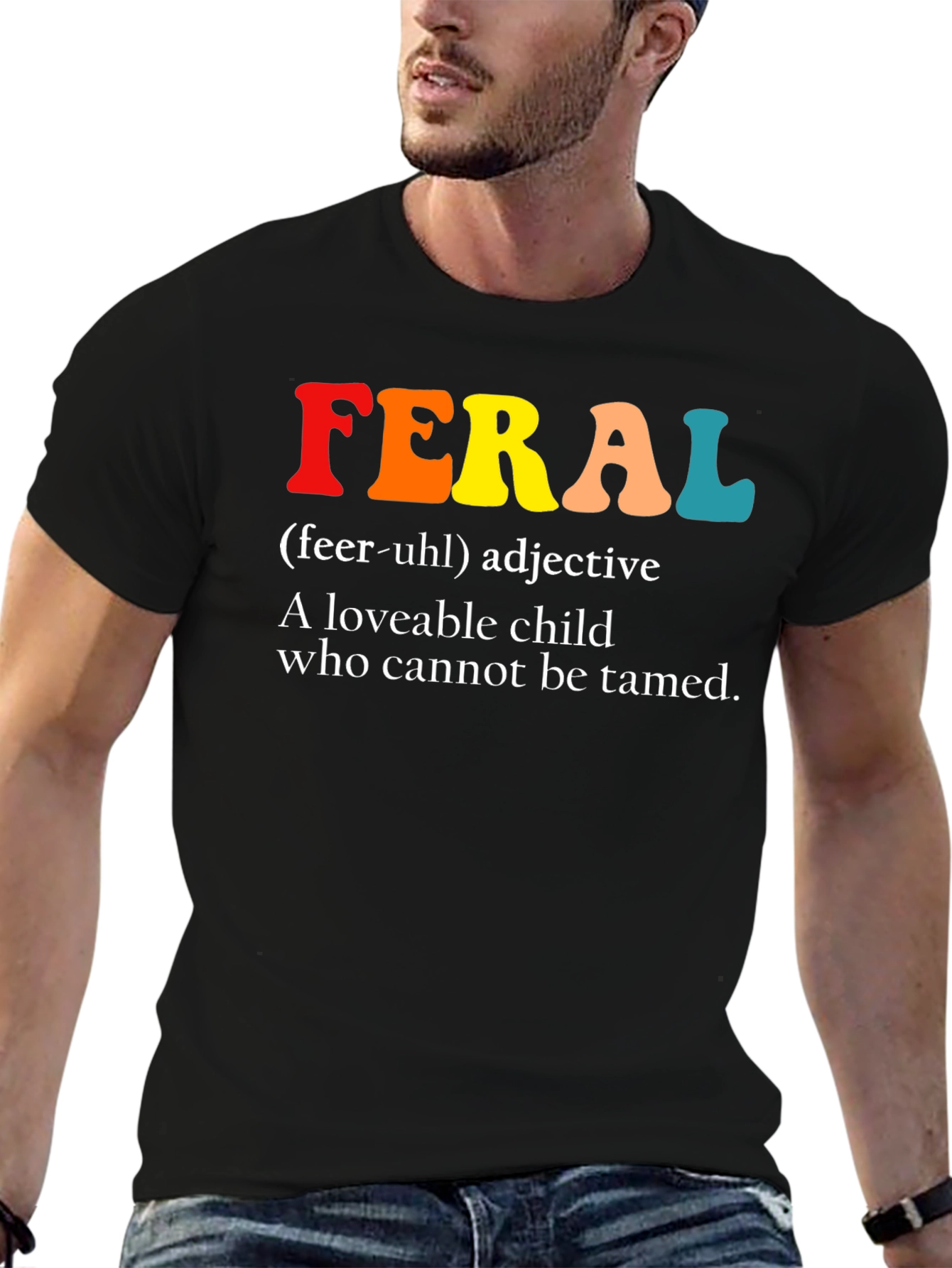 Feral Definition Graphic T-Shirt - Untamed Spirit
