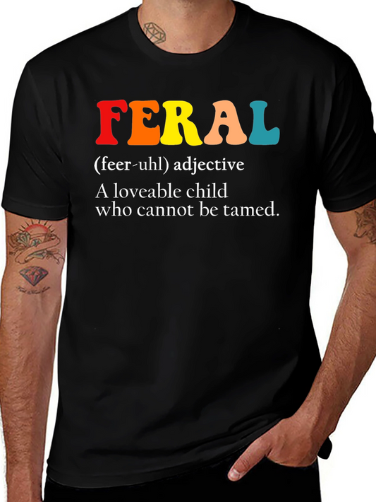 Feral Definition Graphic T-Shirt - Untamed Spirit