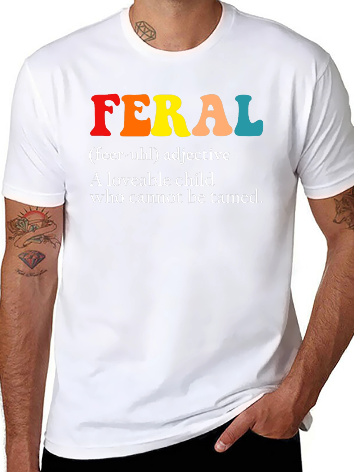Feral Definition Graphic T-Shirt - Untamed Spirit