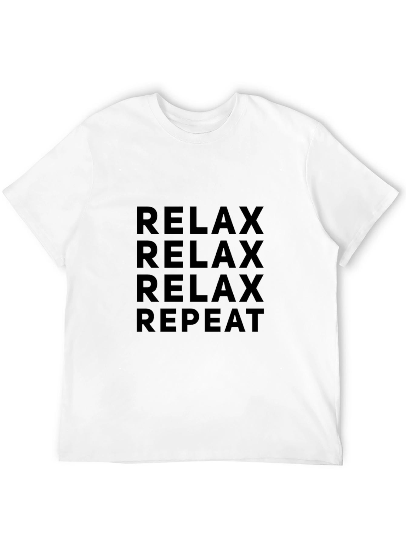 Relax Repeat Black T-Shirt