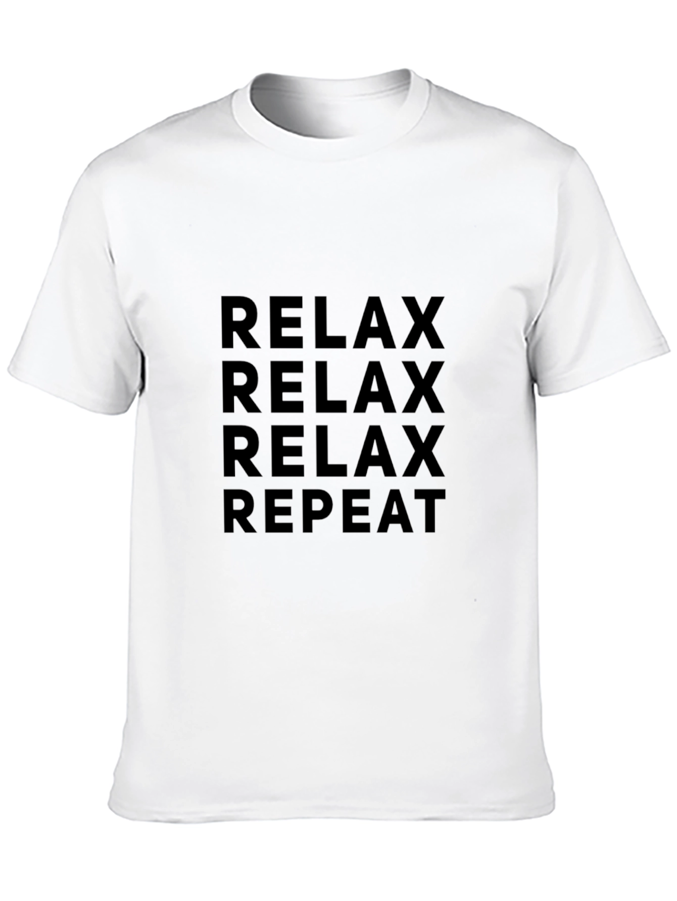 Relax Repeat Black T-Shirt