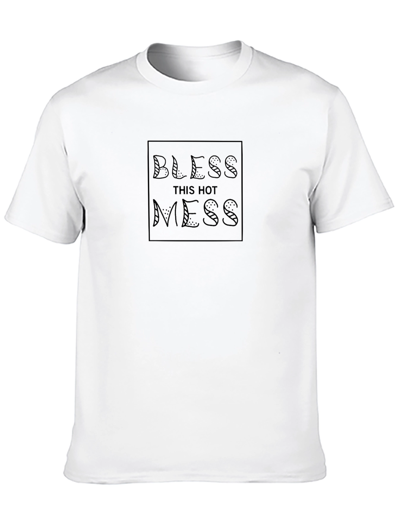 Bless This Hot Mess Graphic Tee - Black