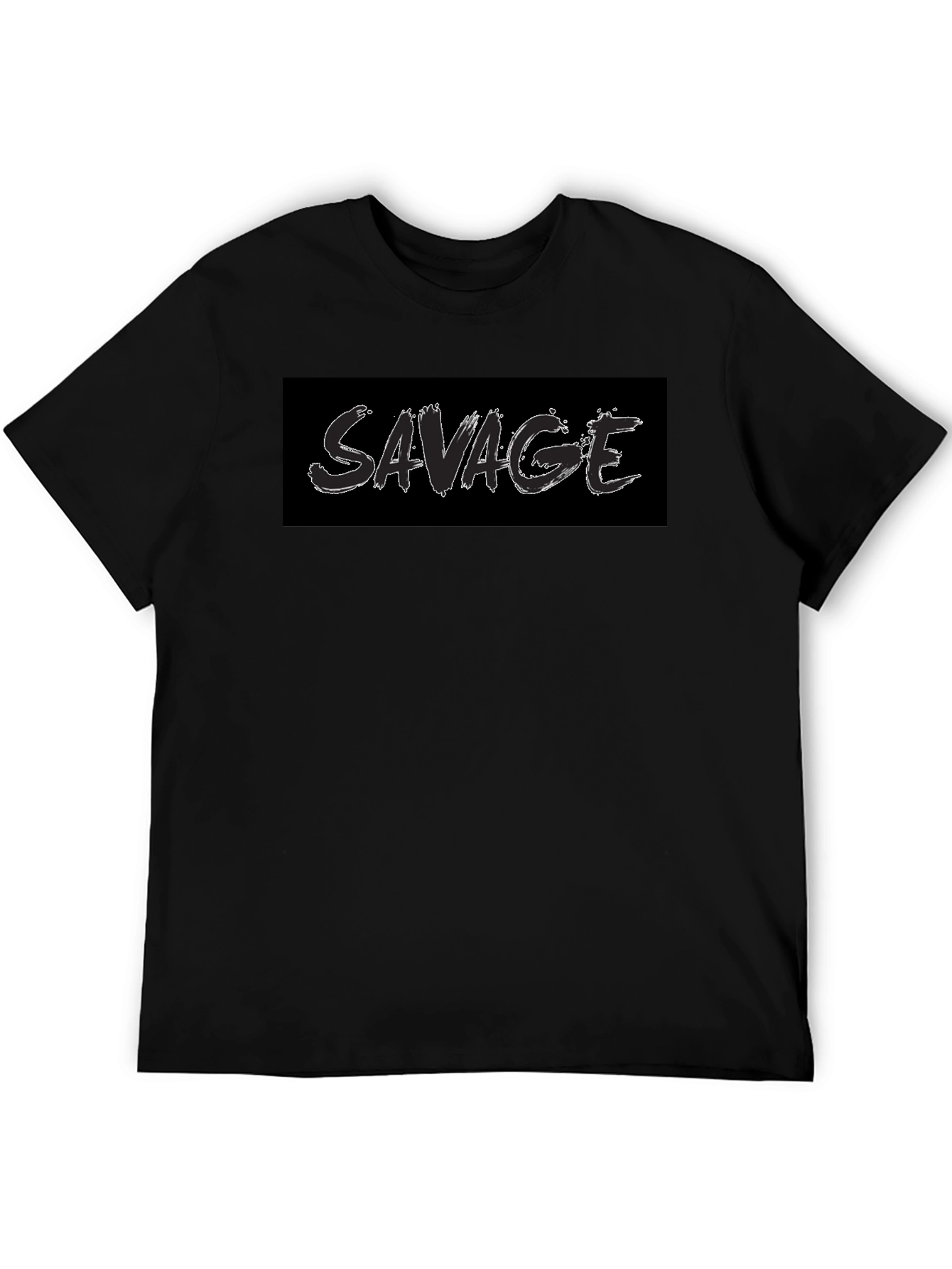 Savage Graphic T-Shirt - Black Crew Neck Tee