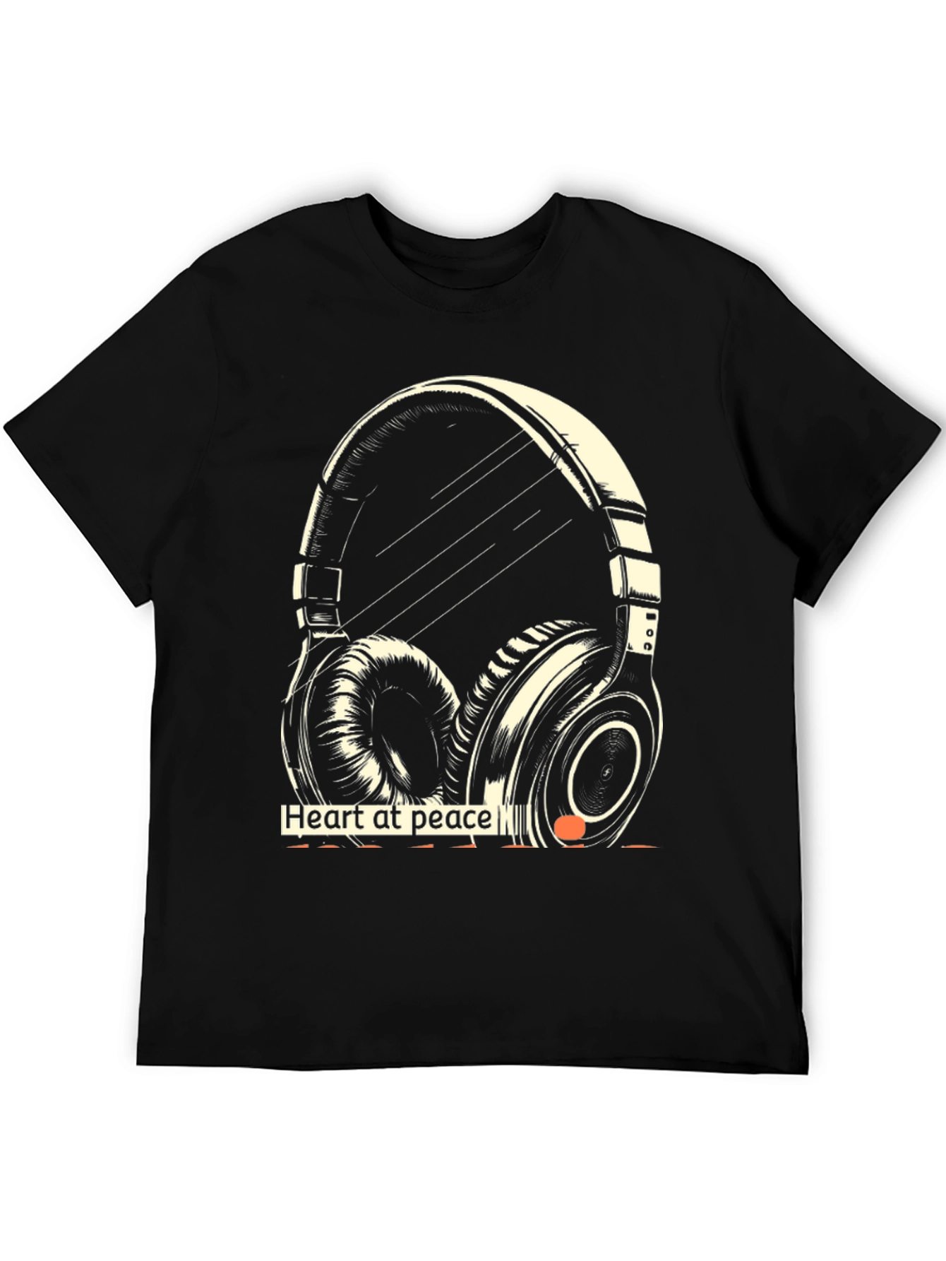 Heart at Peace Headphone Graphic Tee