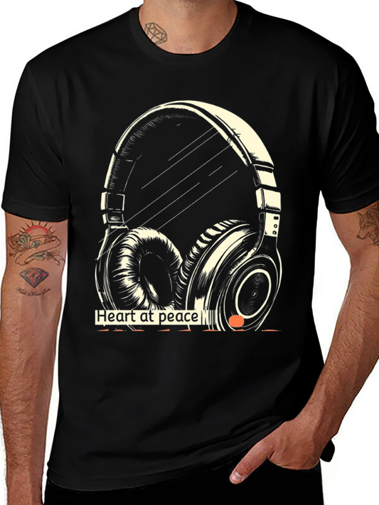 Heart at Peace Headphone Graphic Tee