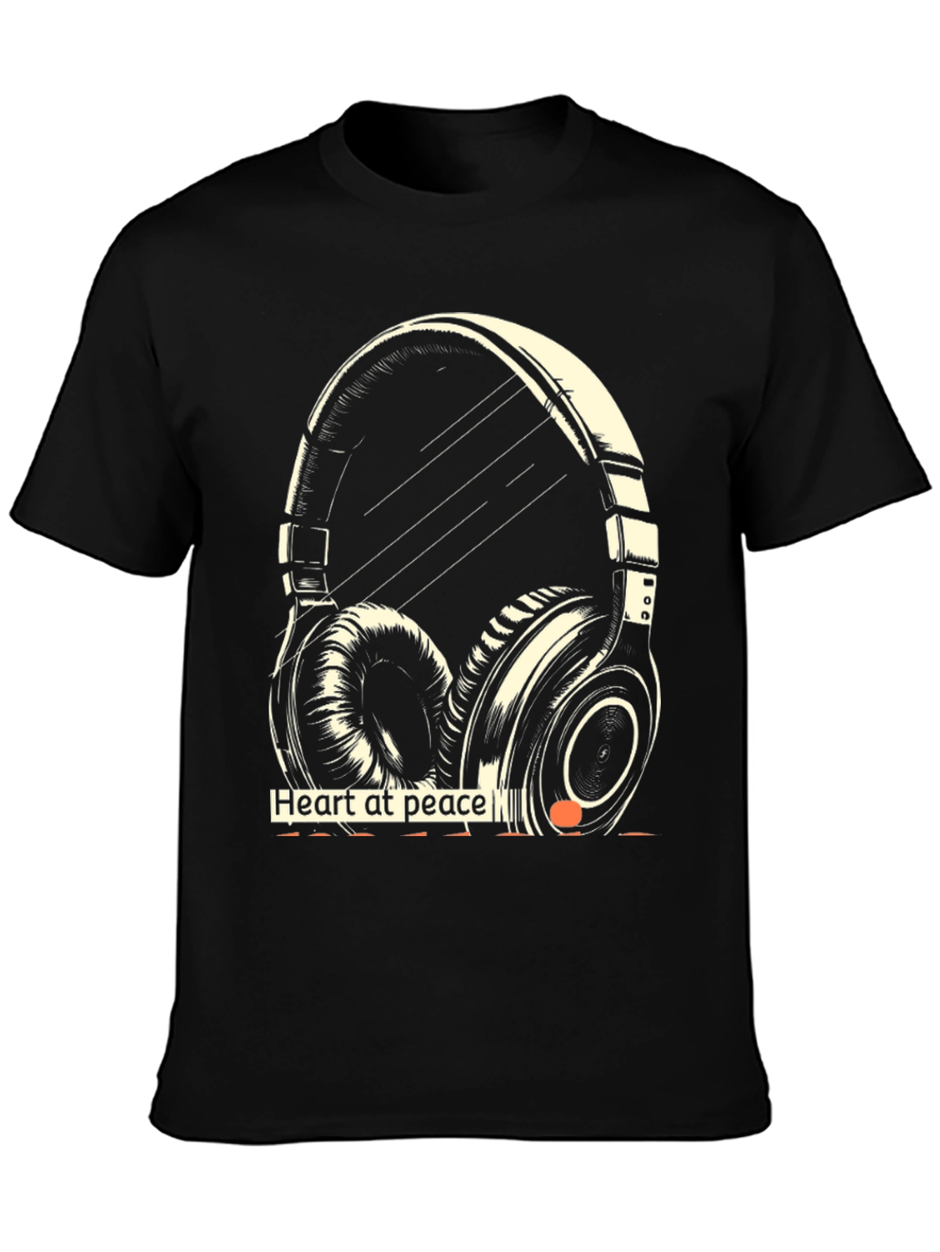 Heart at Peace Headphone Graphic Tee