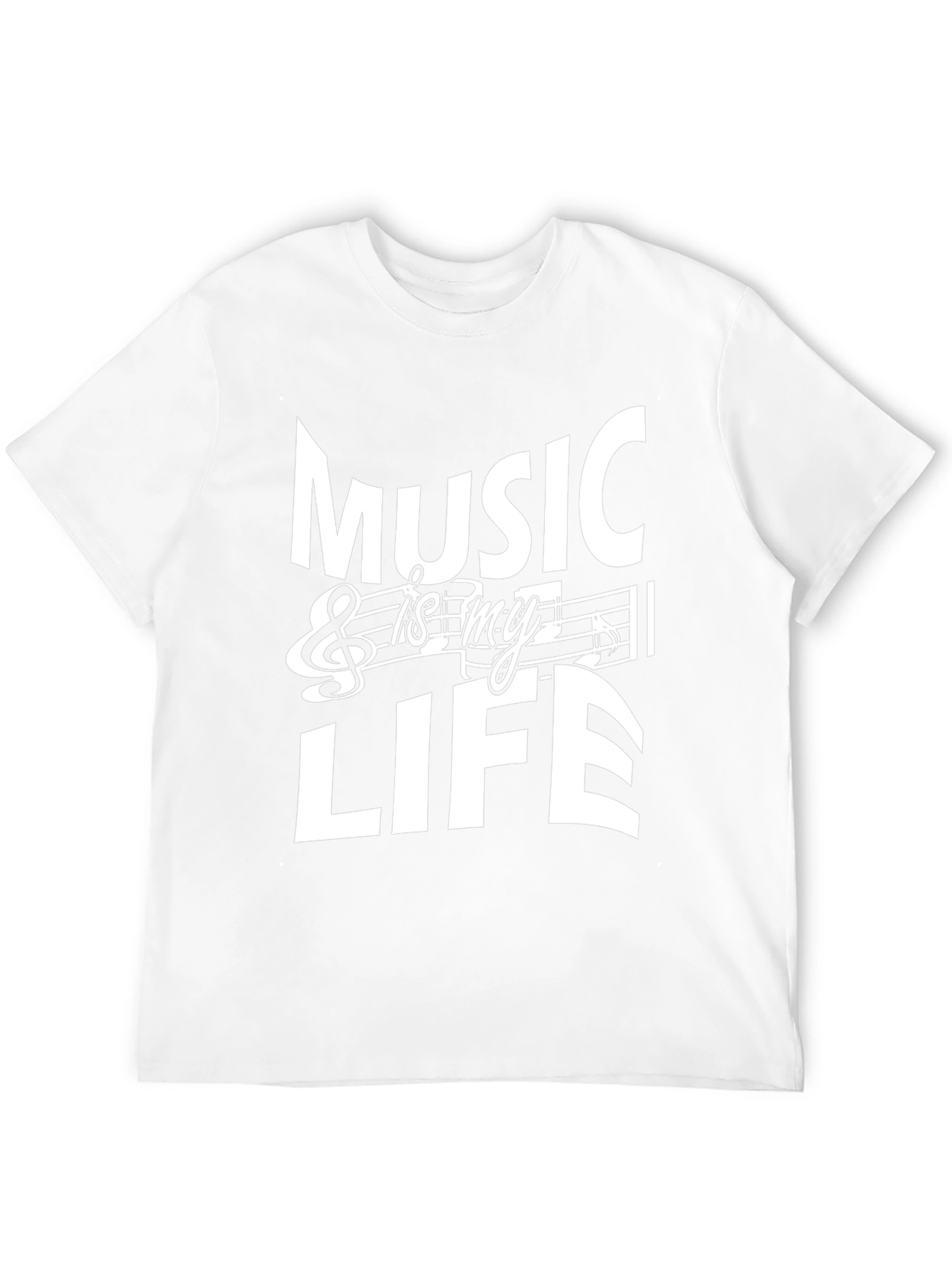 Music is My Life Black Graphic Tee