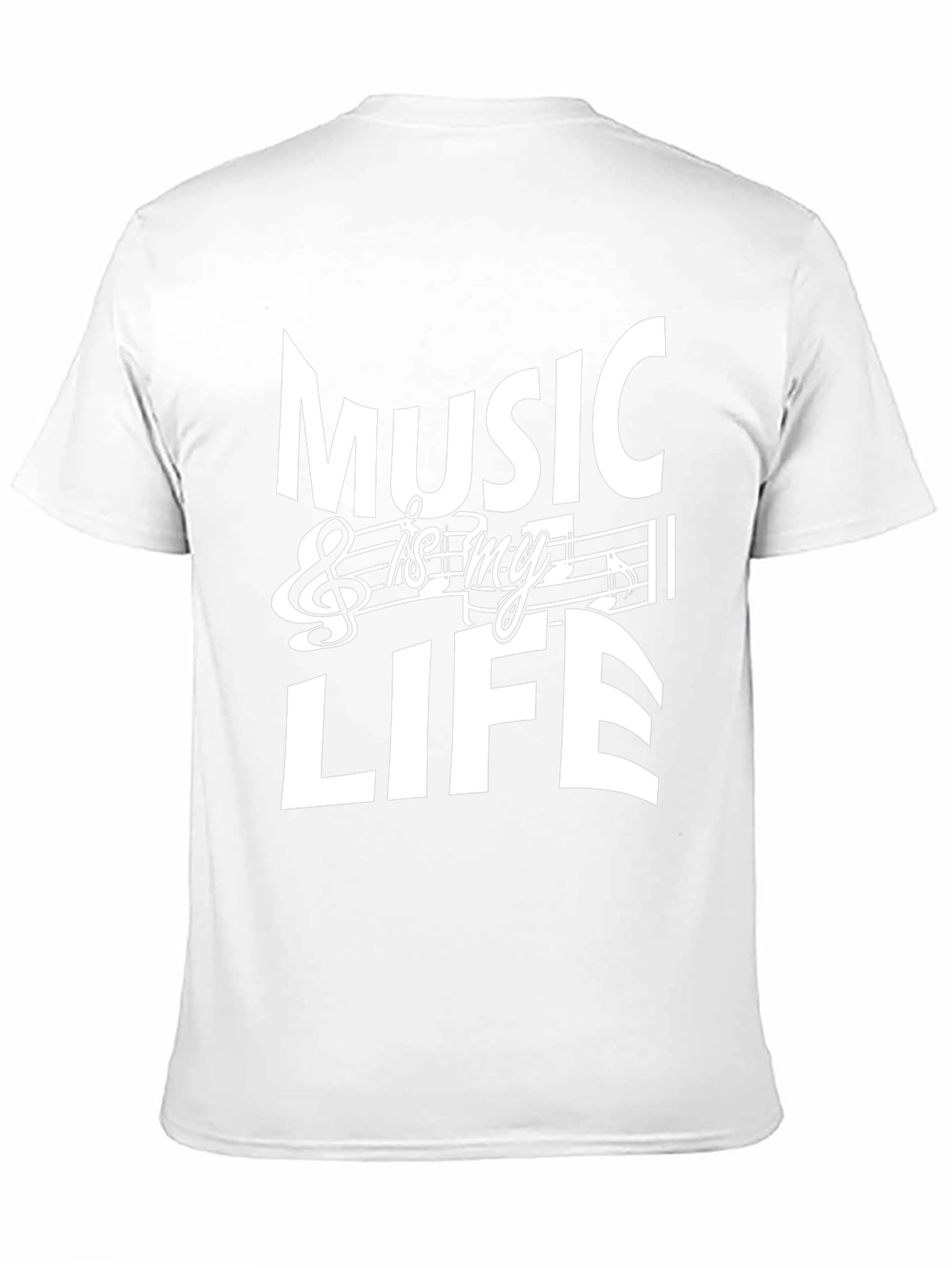 Music is My Life Black Graphic Tee