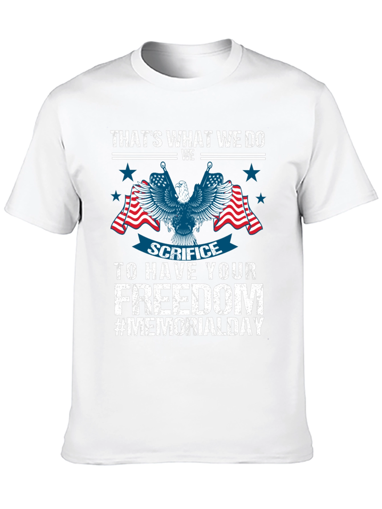Memorial Day Eagle Graphic T-Shirt