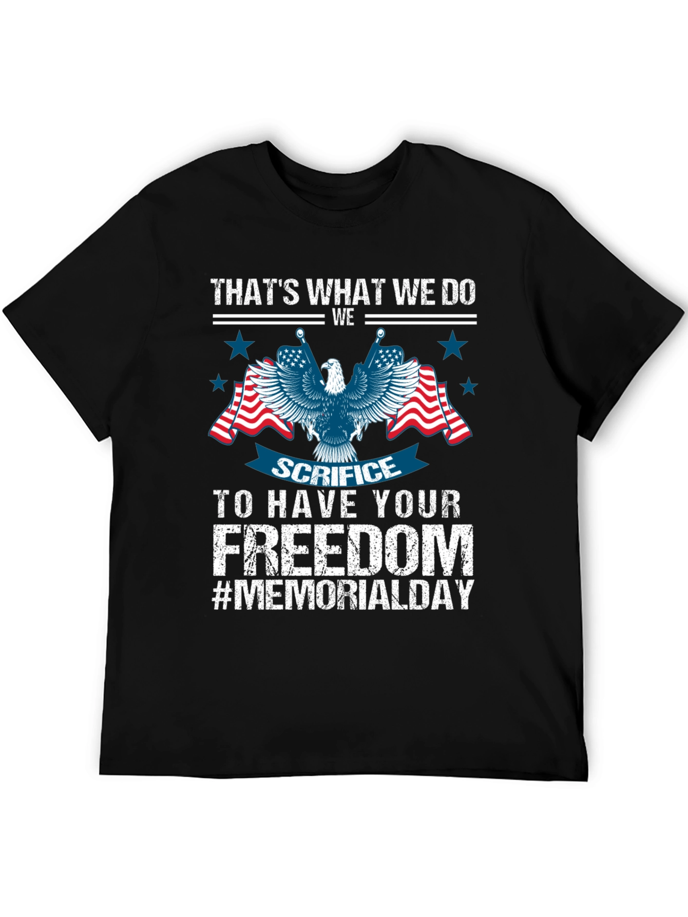 Memorial Day Eagle Graphic T-Shirt