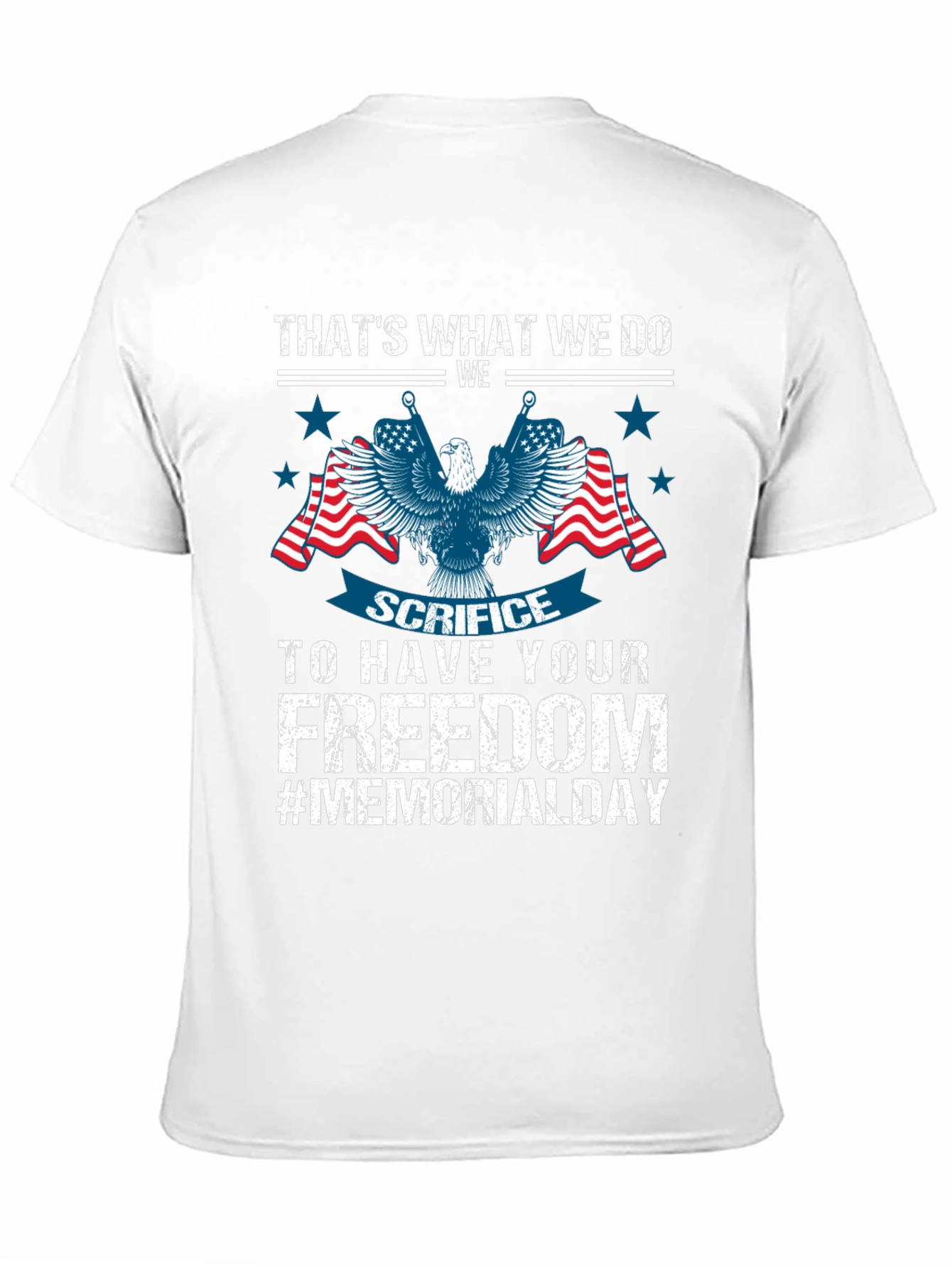 Memorial Day Eagle Graphic T-Shirt