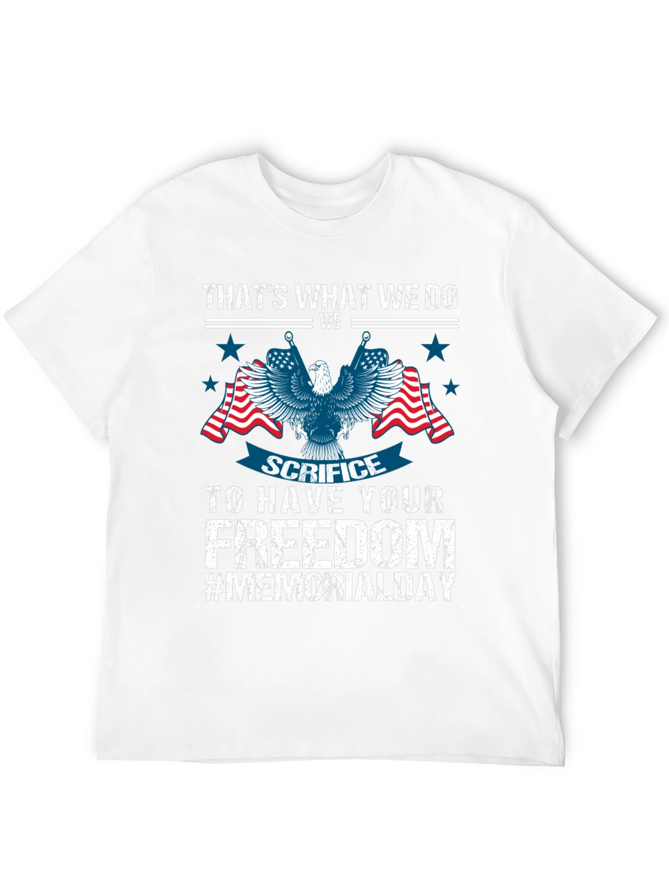 Memorial Day Eagle Graphic T-Shirt