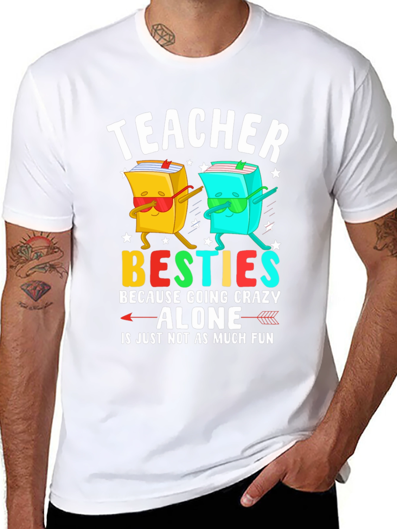 Teacher Besties T-Shirt Funny Teacher Gift