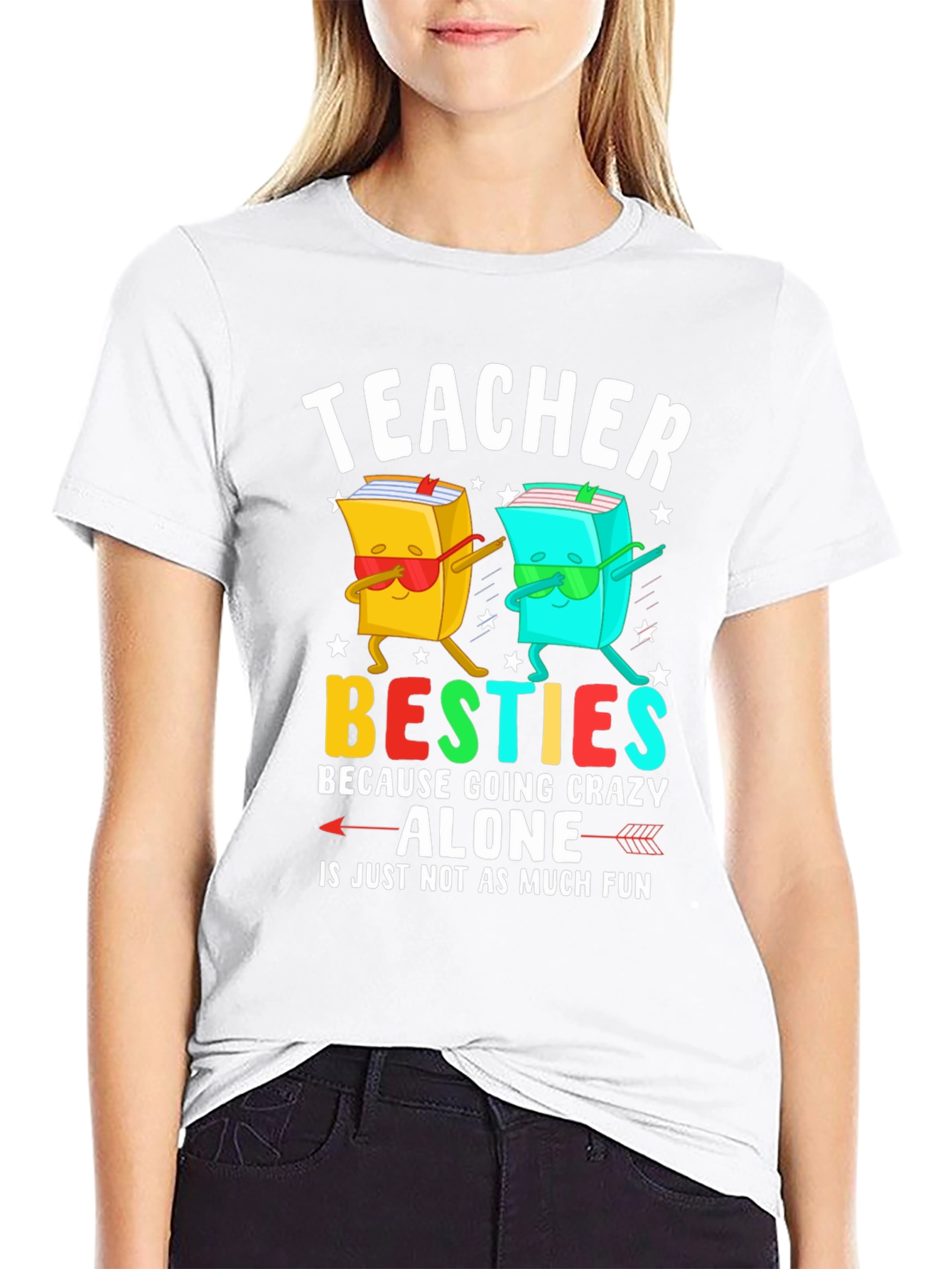 Teacher Besties T-Shirt Funny Teacher Gift