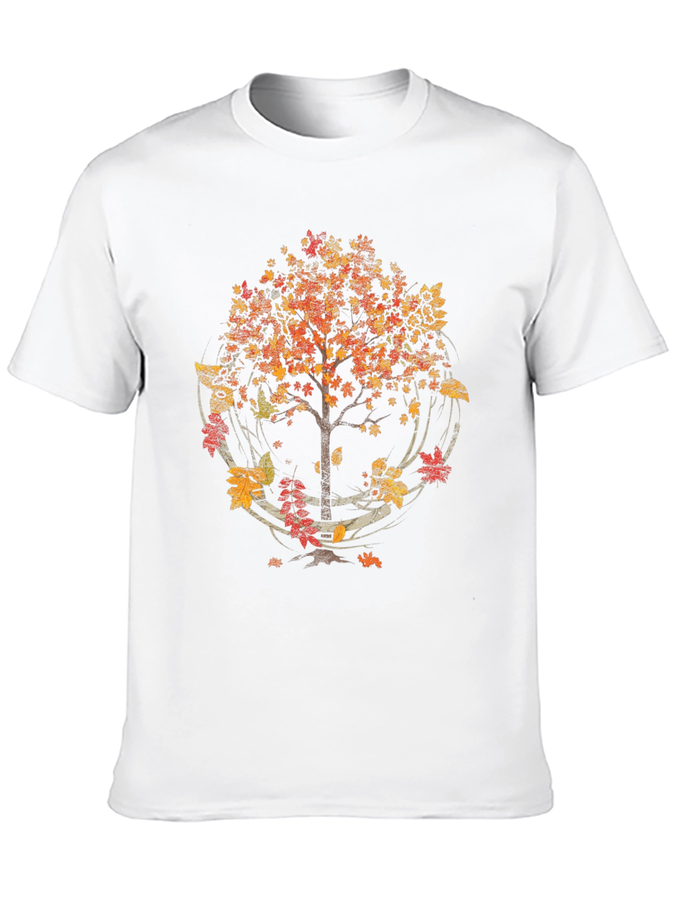 Autumn Tree Graphic T-Shirt - Black
