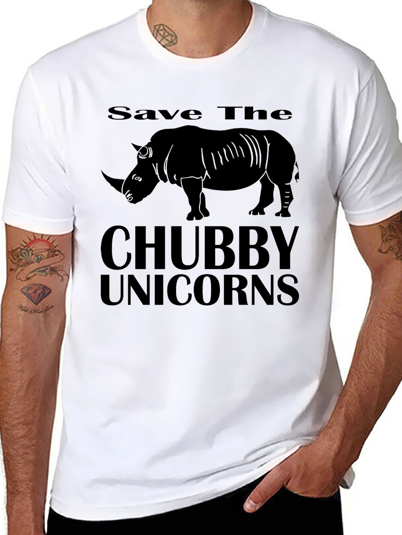 Save The Chubby Unicorns Graphic Tee