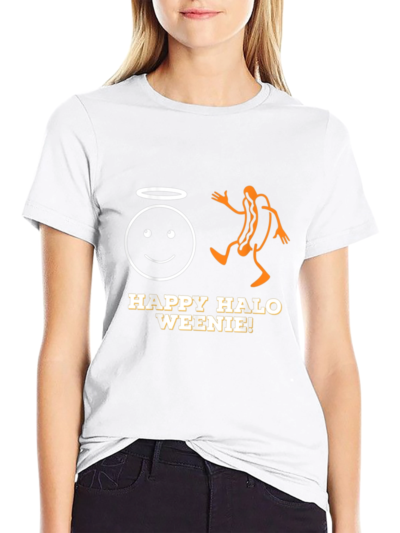 Happy Halo Weenie T-Shirt - Funny Graphic Tee