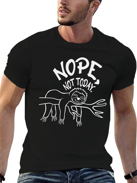 Nope Not Today Sloth Graphic Tee