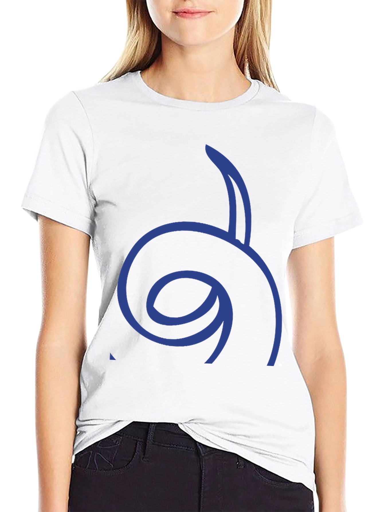 Cool Graphic Tee - Blue Spiral Design