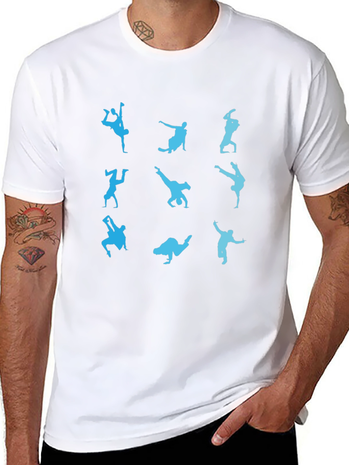 Breakdance Moves Graphic T-Shirt - Black