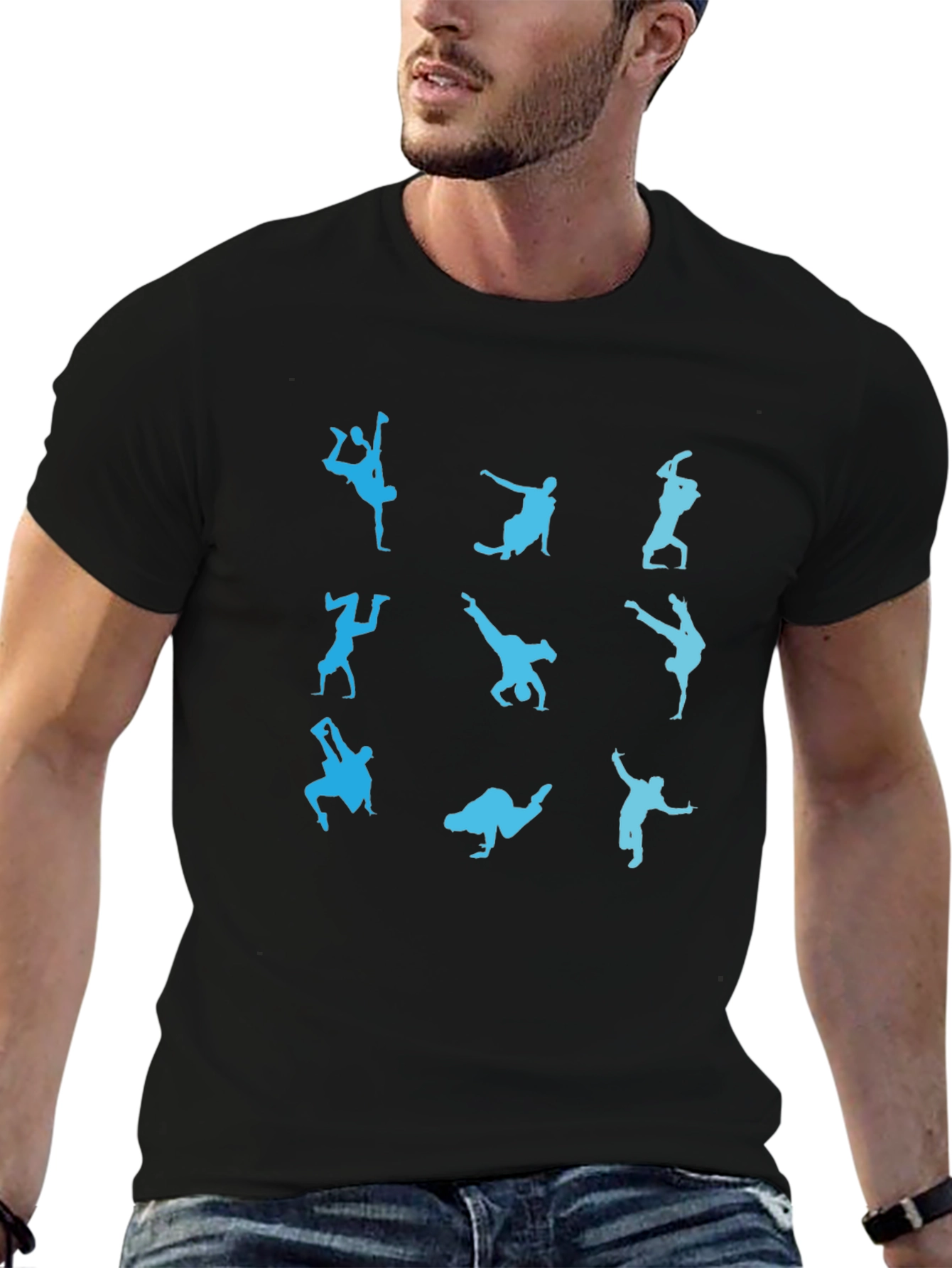 Breakdance Moves Graphic T-Shirt - Black
