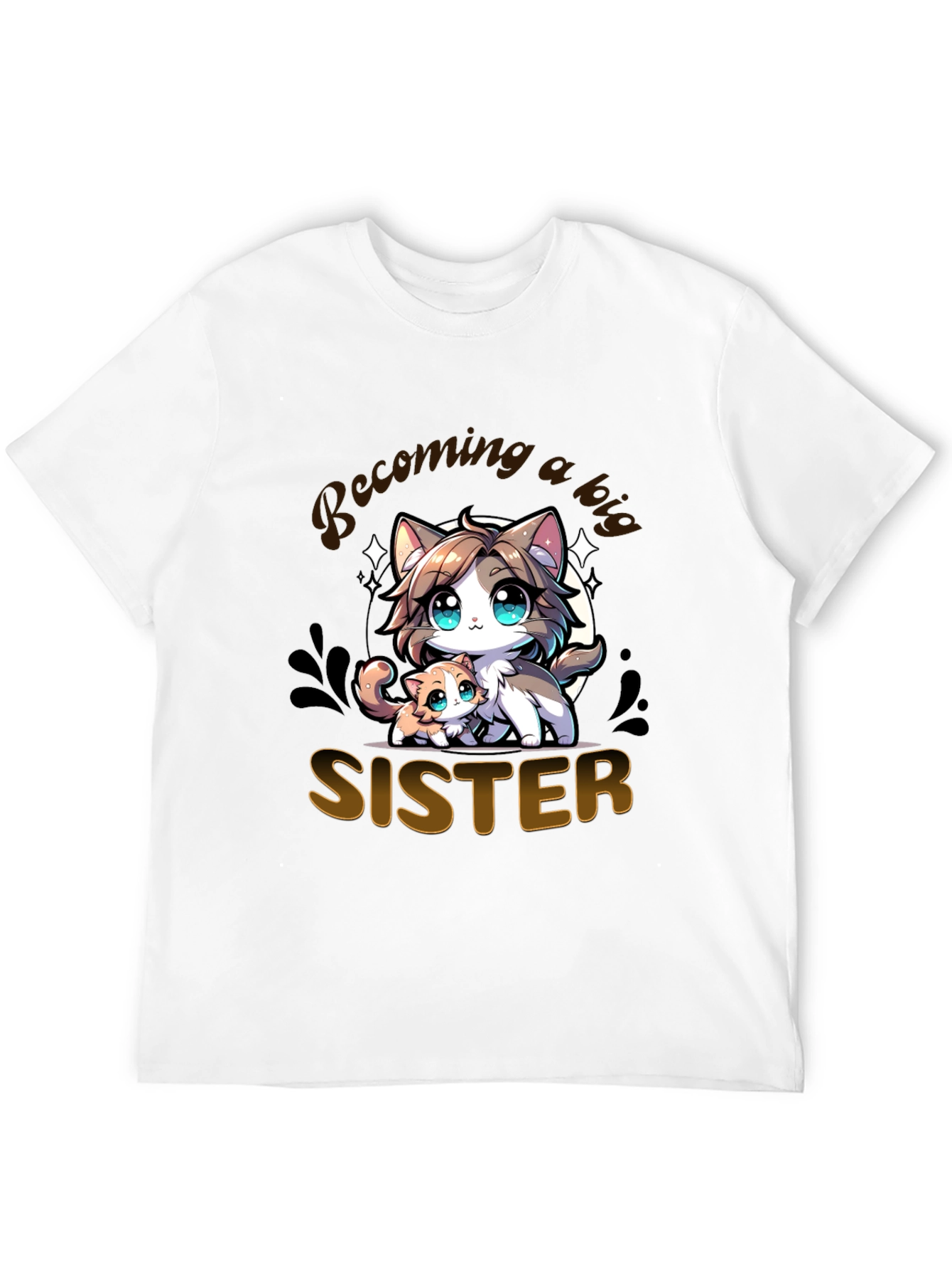 Becoming a Big Sister T-Shirt - Cute Kitten Design