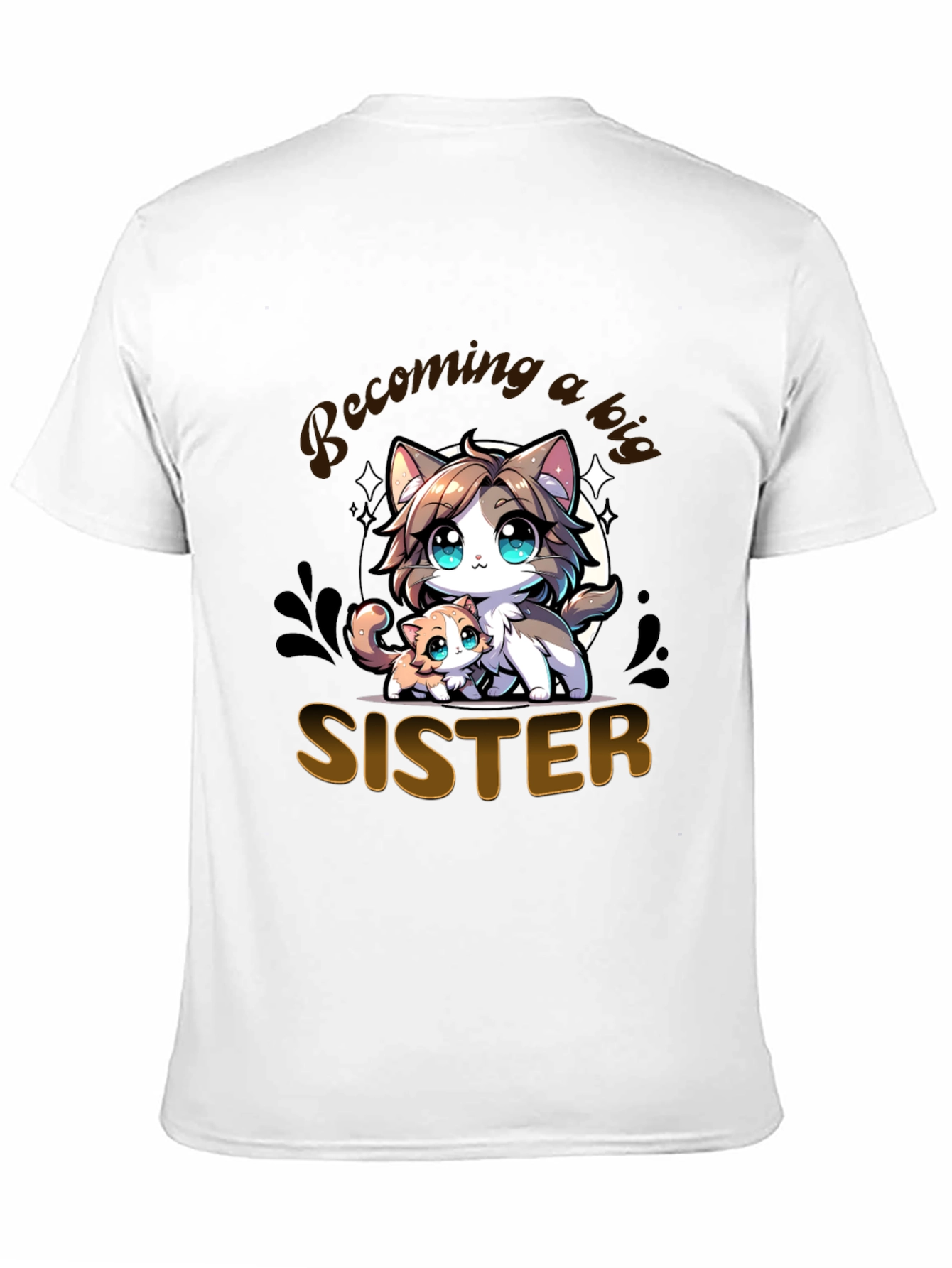 Becoming a Big Sister T-Shirt - Cute Kitten Design