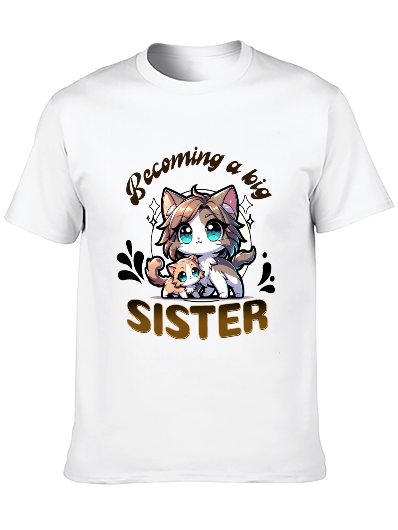 Becoming a Big Sister T-Shirt - Cute Kitten Design