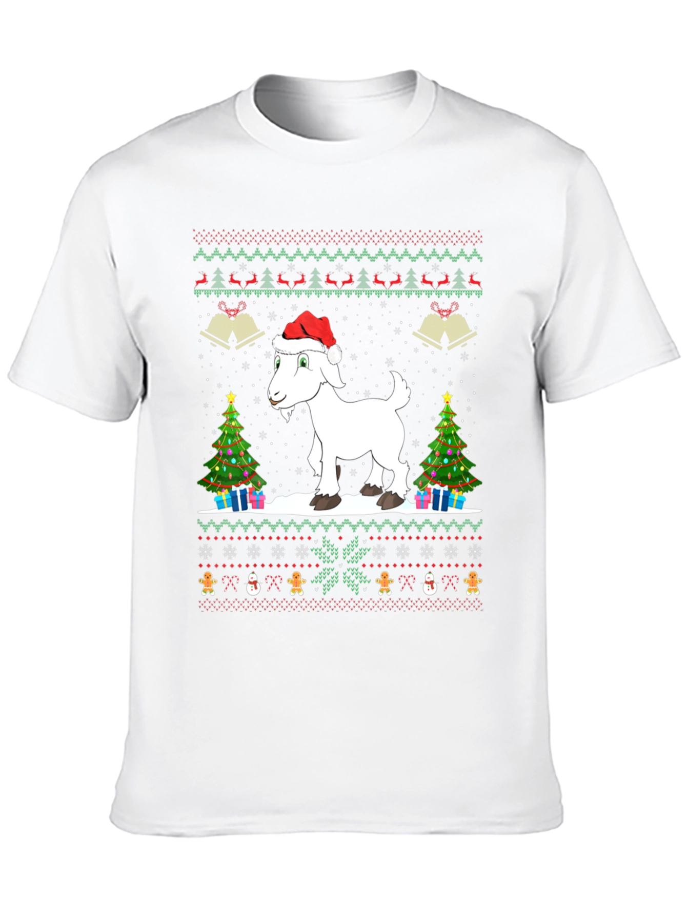 Festive Goat Christmas Ugly Sweater T-Shirt
