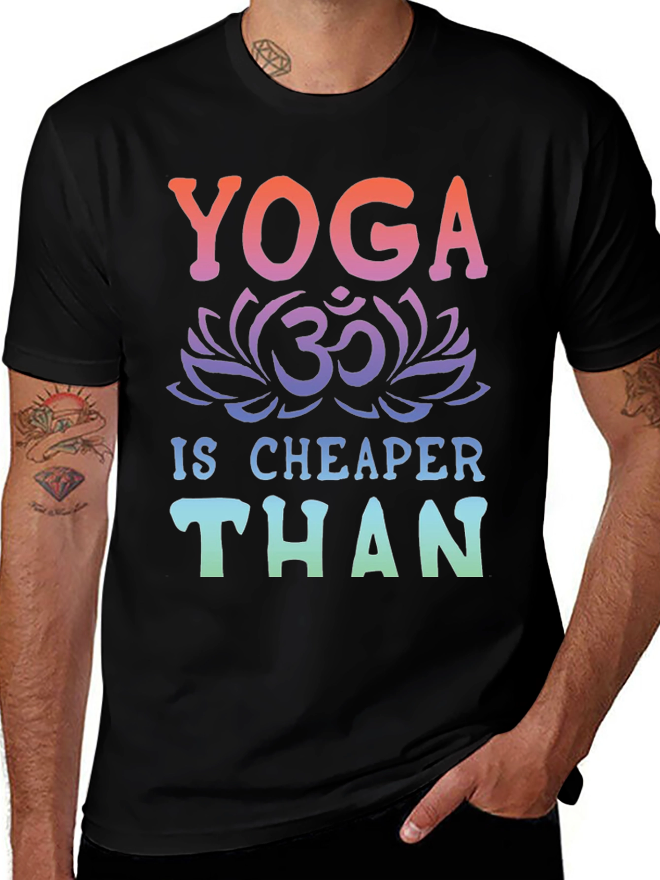 Yoga Is Cheaper Than Therapy Graphic Tee