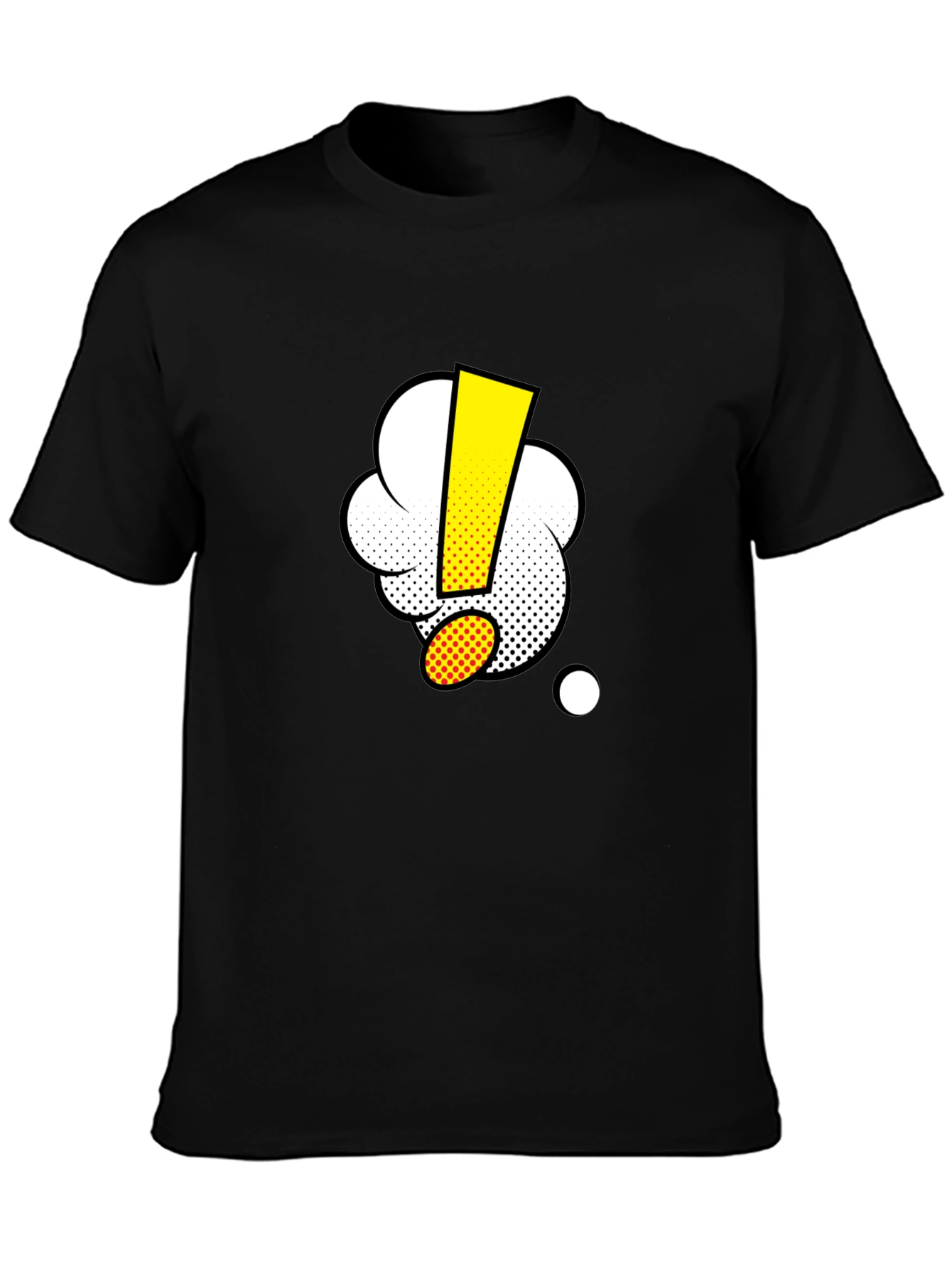 Comic Exclamation Black T-Shirt