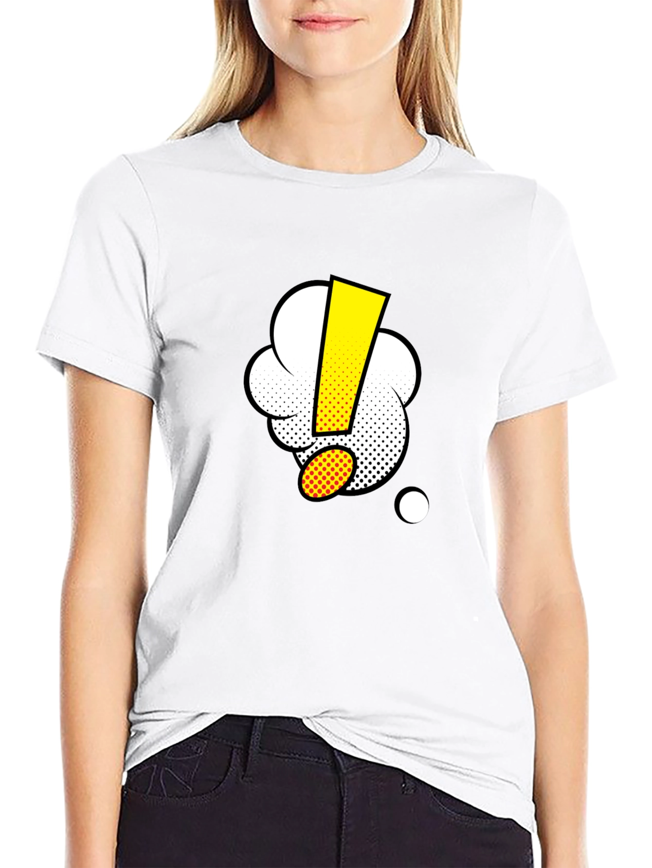 Comic Exclamation Black T-Shirt