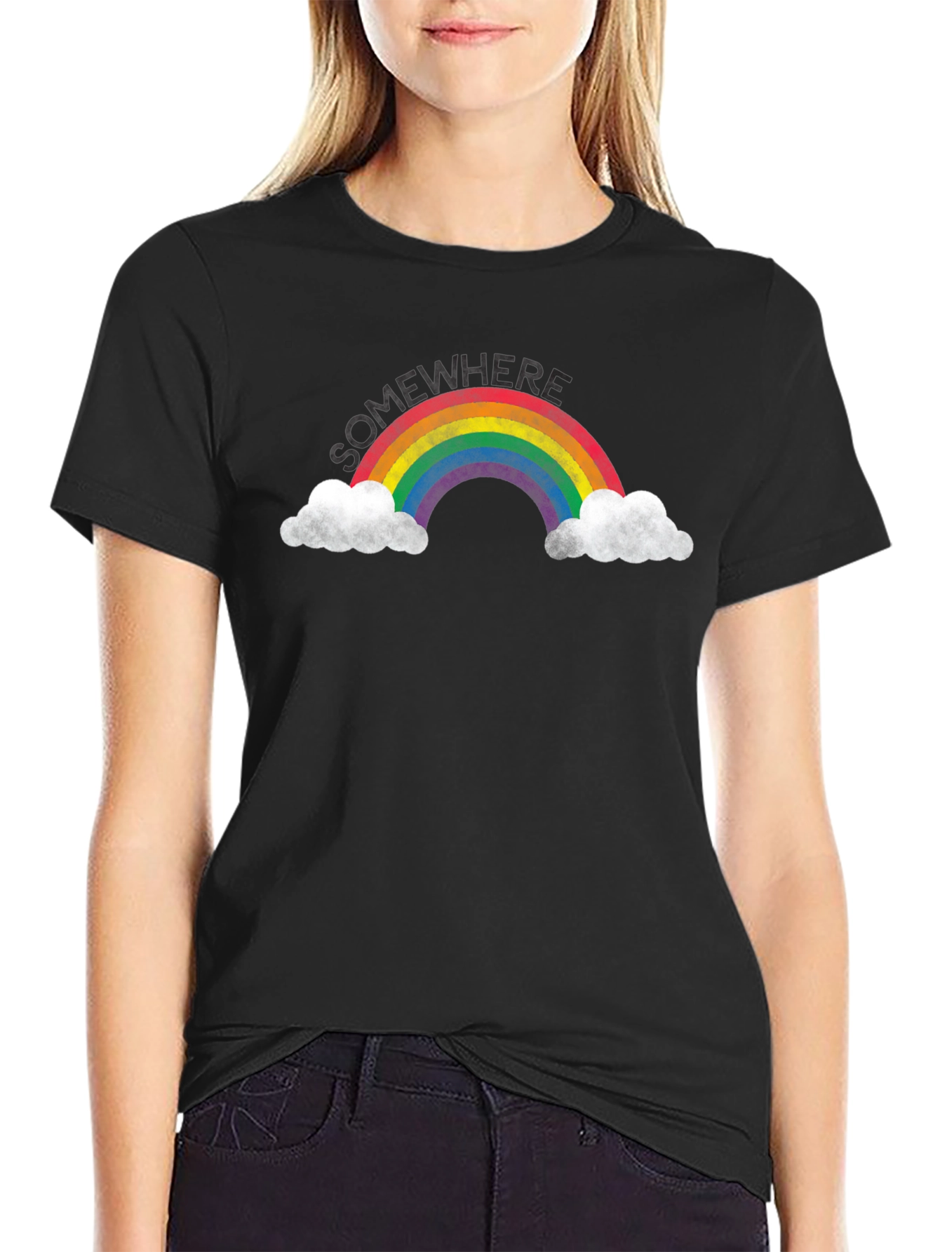 Rainbow Somewhere Graphic T-Shirt
