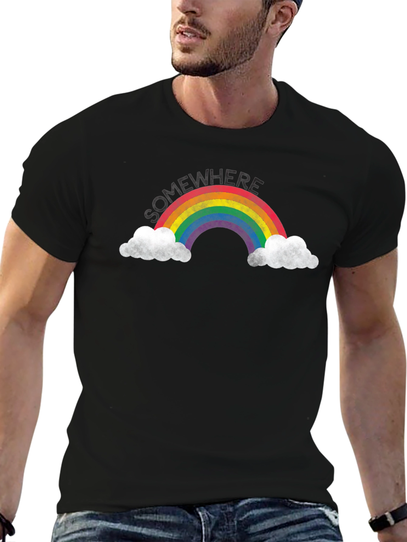 Rainbow Somewhere Graphic T-Shirt